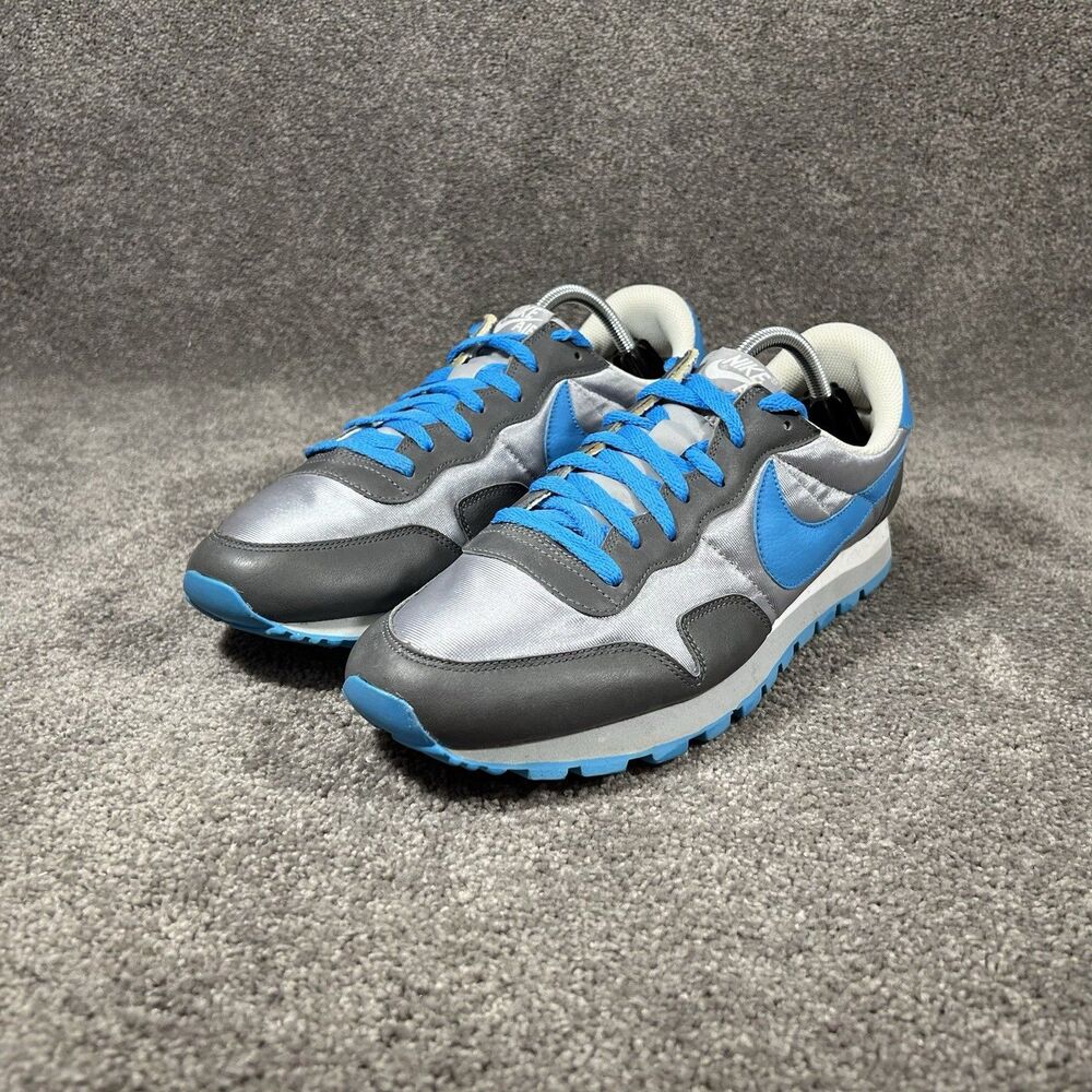 Nike Air Pegasus 708073-991 Mens Sz 12 Black Silver Leather Athletic Shoes Used - Picture 4 of 12